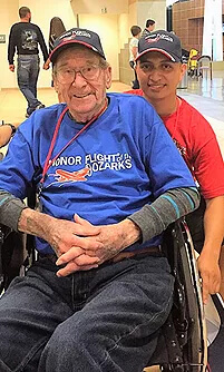 Sgt Lorenzo Valdivia, a guardian, with the Veteran he is assigned to